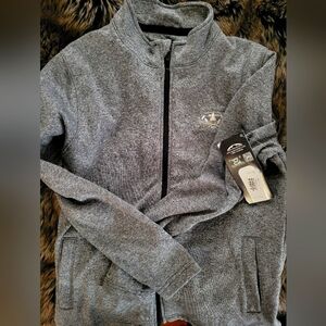 Women's Gray Full-Zip Sweater